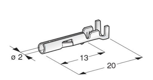 MTA - PIN CAPICORDA MATE-N-LOCK F2 ( Conf. da 100 pz )