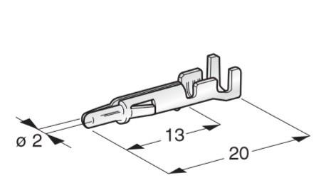 MTA - PIN CAPICORDA MATE-N-LOCK M2 ( Conf. da 100 pz )