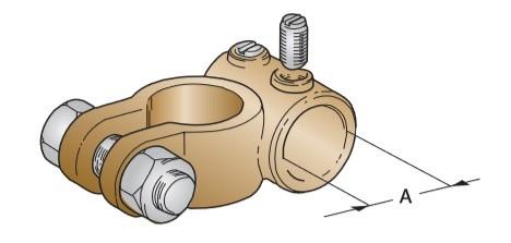 BATTERY TERMINAL DIE CAST positivo 70 mmq ( Conf. 5 Pz )