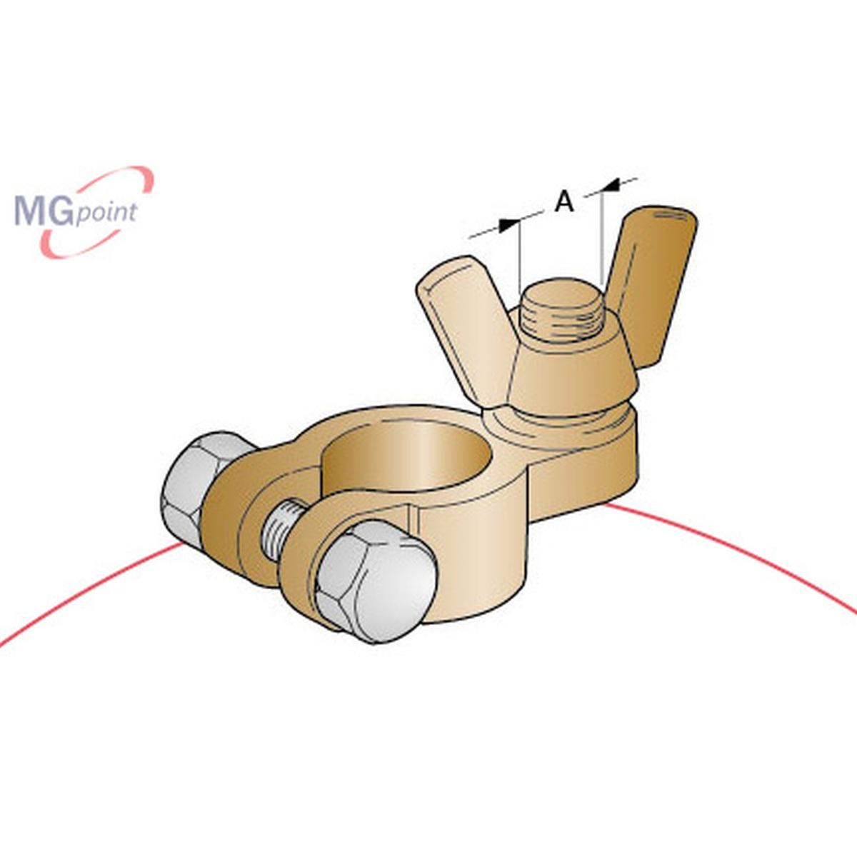 MTA - MORSETTO BATTERIA FUSIONE OTTONE (+) ( Conf. da 5 pz )