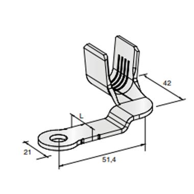 MTA - TERMINALE A OCCHIELLO M8 D21 ( Conf. da 250 pz )