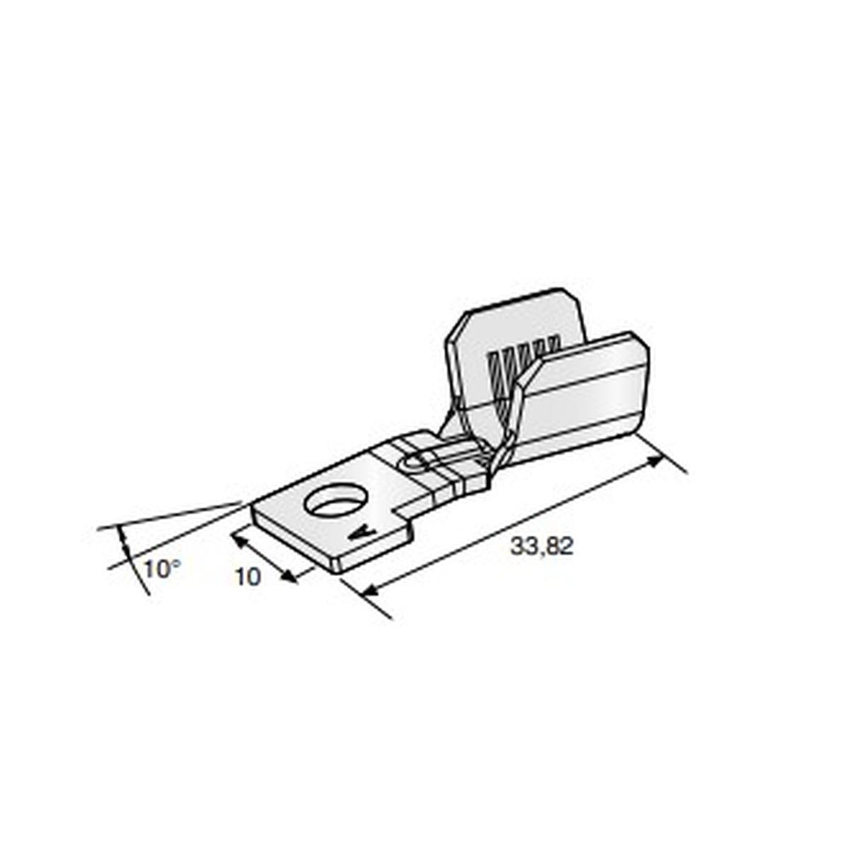Fuori Produzione MTA - TERMINALE A OCCHIELLO MIDI G10M5 POL.A ( Conf. da 1000 pz )
